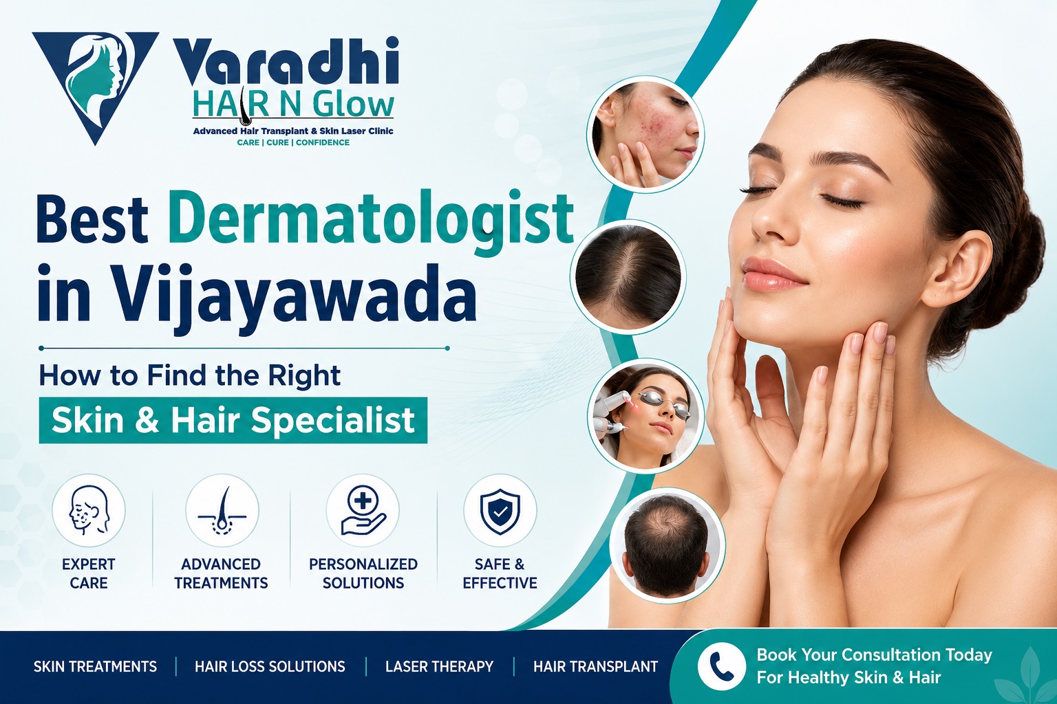 Best Dermatologist in Vijayawada How to Find the Right Skin & Hair Specialist | Varadhi Hair N Glow