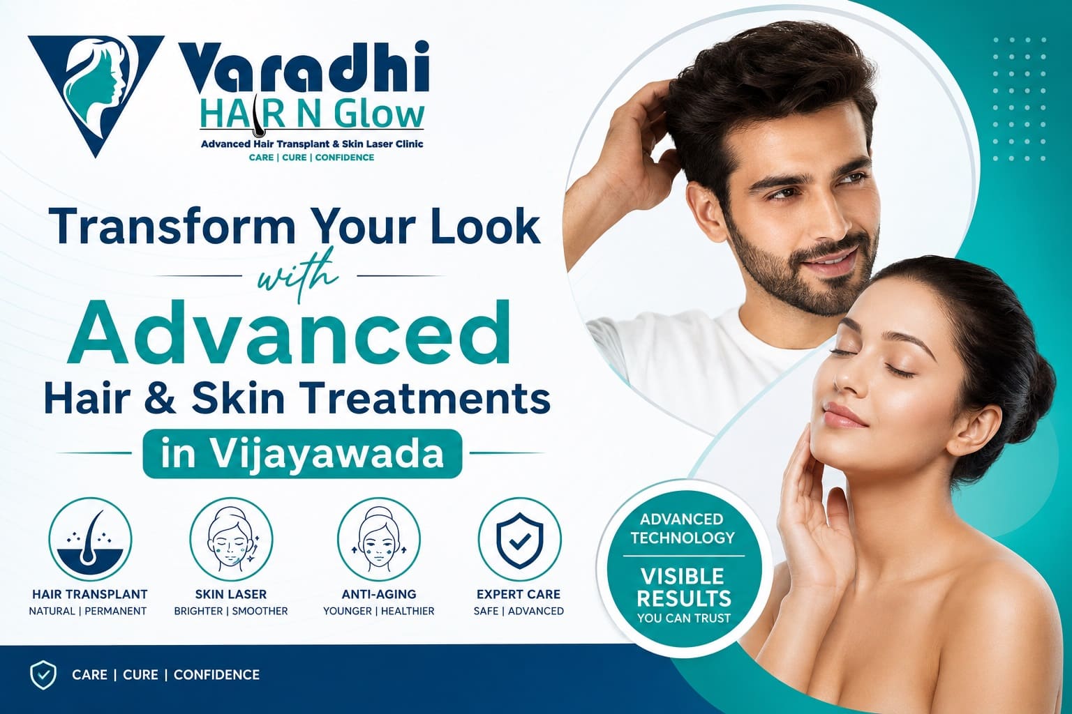 Transform Your Look with Advanced Hair & Skin Treatments in Vijayawada | Varadhi Hair N Glow